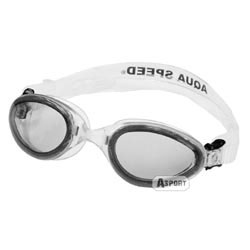 Okulary pływackie dziecięce SONIC JR biało-szare Aqua-Speed