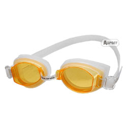 Okulary pływackie, uniwersalne ASTI biało-pomarańczowe Aqua-Speed