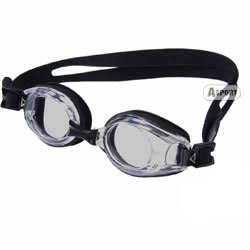 Okulary pływackie, korekcyjne, ujemna korekcja LUMINA black+grey