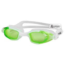Okulary pływackie dziecięce MAREA JR biało-zielone Aqua-Speed