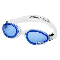 Okulary pływackie dziecięce SONIC JR biało-niebieskie Aqua-Speed
