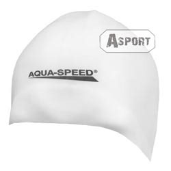 Czepek pływacki, silikonowy RACER biały Aqua-Speed