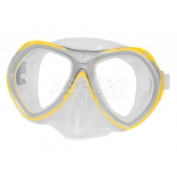 Fajka + maska nurkowa dla dzieci AURA + EVO żółta Aqua-Speed
