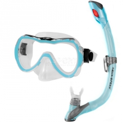 Fajka + maska nurkowa dla dzieci ENZO + EVO jasnoniebieska Aqua-Speed