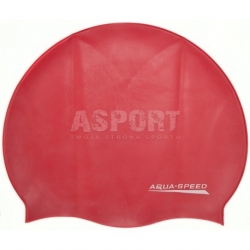 Czepek pływacki z silikonu MONO czerwony Aqua-Speed