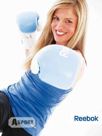 Rękawice bokserskie 10 oz + bandaże niebieskie Reebok Home