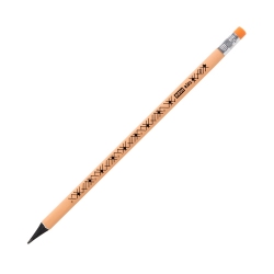 Ołówek trójkątny z gumką pomarańczowy pastelowy Easy