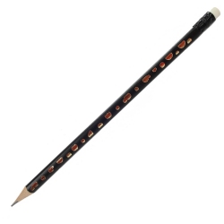 Ołówek trójkątny z gumką HB czarno-złoty Easy