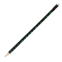 Ołówek trójkątny z gumką HB czarno-zielony Easy