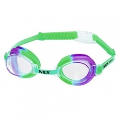 OKularki pływackie dziecięce 173 AF zielono-fioletowe NILS