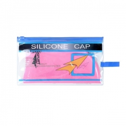 Jednokolorowy czepek silikonowy z tłoczeniem SC16 różowy SPURT